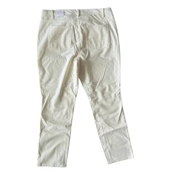 Talbots Velveteen Straight Leg super soft velvet can and gold polka dots Size 16 - Picture 7 of 12